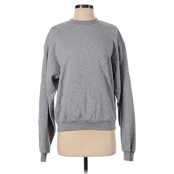 Skims Cotton Fleece Light Heather Grey Classic Crewneck Small - Picture 1 of 7